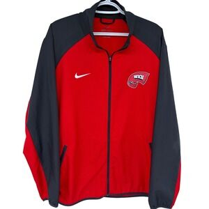 Nike Western Kentucky Hilltoppers Windbreaker Jacket Mens XL Red Gray WKU DriFit